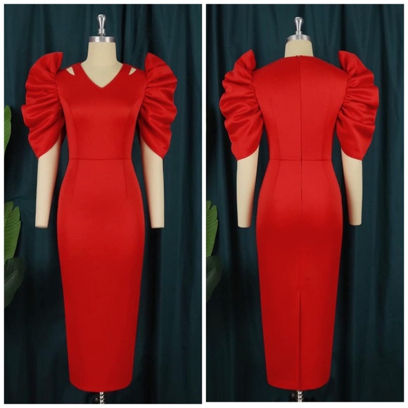 Plus/Curvy size red dress - Picture 2 of 8